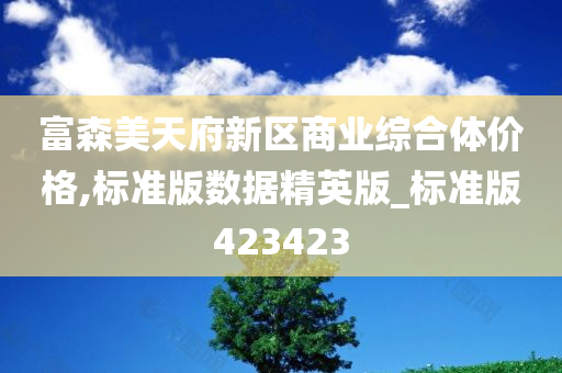 富森美天府新区商业综合体价格,标准版数据精英版_标准版423423