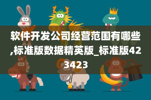 软件开发公司经营范围有哪些,标准版数据精英版_标准版423423