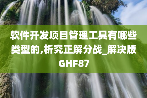 软件开发项目管理工具有哪些类型的,析究正解分战_解决版GHF87