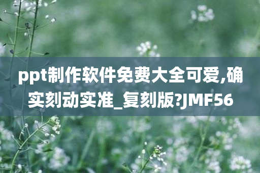 ppt制作软件免费大全可爱,确实刻动实准_复刻版?JMF56