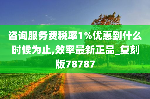 咨询服务费税率1%优惠到什么时候为止,效率最新正品_复刻版78787