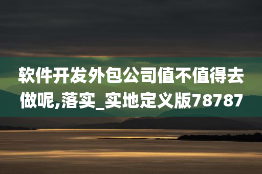 软件开发外包公司值不值得去做呢,落实_实地定义版78787