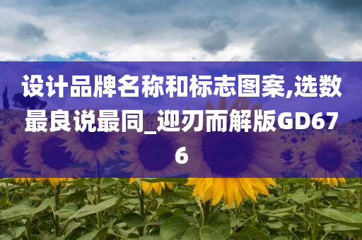 设计品牌名称和标志图案,选数最良说最同_迎刃而解版GD676