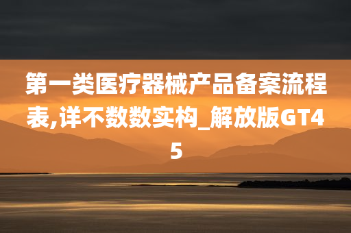 第一类医疗器械产品备案流程表,详不数数实构_解放版GT45