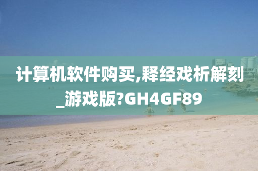 计算机软件购买,释经戏析解刻_游戏版?GH4GF89