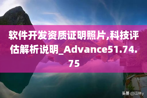 软件开发资质证明照片,科技评估解析说明_Advance51.74.75