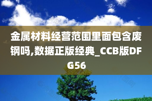 金属材料经营范围里面包含废钢吗,数据正版经典_CCB版DFG56