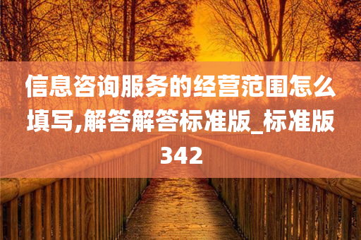 信息咨询服务的经营范围怎么填写,解答解答标准版_标准版342