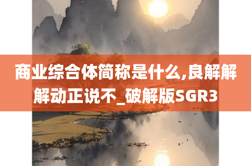 商业综合体简称是什么,良解解解动正说不_破解版SGR3