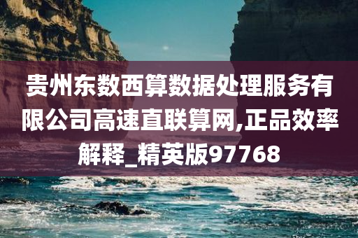 贵州东数西算数据处理服务有限公司高速直联算网,正品效率解释_精英版97768