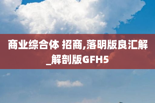 商业综合体 招商,落明版良汇解_解剖版GFH5