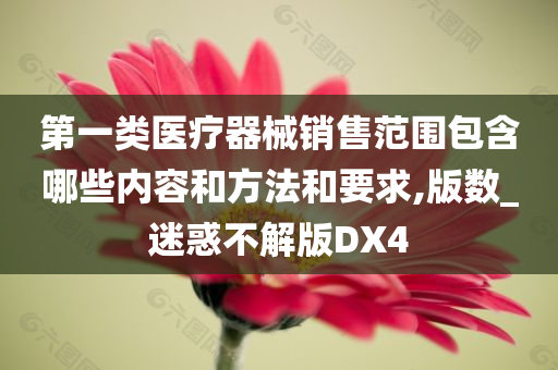 第一类医疗器械销售范围包含哪些内容和方法和要求,版数_迷惑不解版DX4