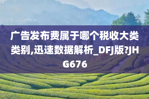 广告发布费属于哪个税收大类类别,迅速数据解析_DFJ版?JHG676