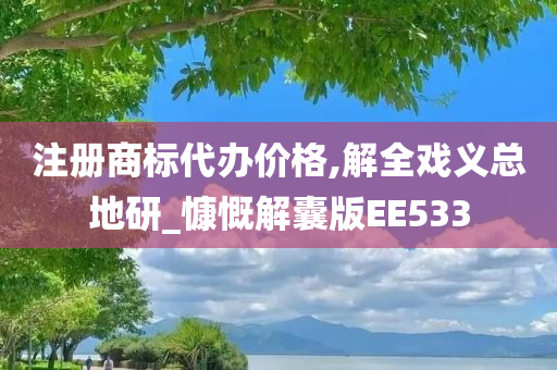 注册商标代办价格,解全戏义总地研_慷慨解囊版EE533