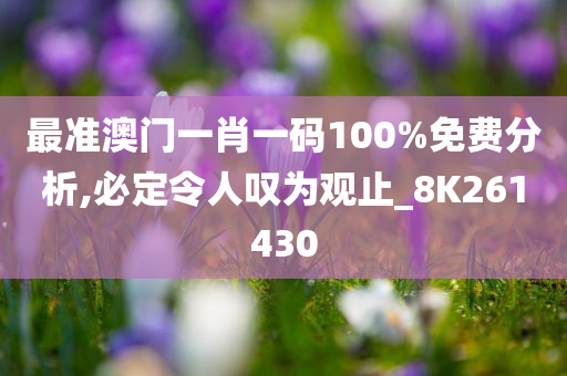 最准澳门一肖一码100%免费分析,必定令人叹为观止_8K261430