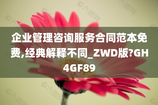 企业管理咨询服务合同范本免费,经典解释不同_ZWD版?GH4GF89