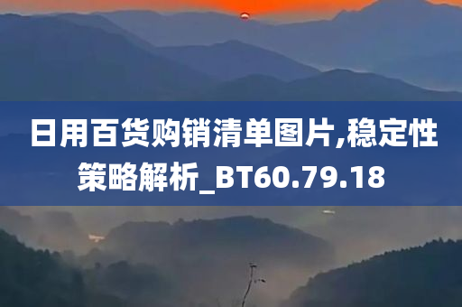 日用百货购销清单图片,稳定性策略解析_BT60.79.18