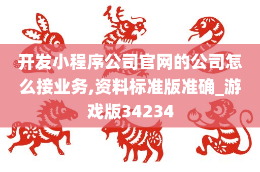 开发小程序公司官网的公司怎么接业务,资料标准版准确_游戏版34234