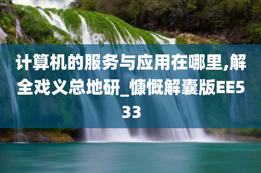 计算机的服务与应用在哪里,解全戏义总地研_慷慨解囊版EE533