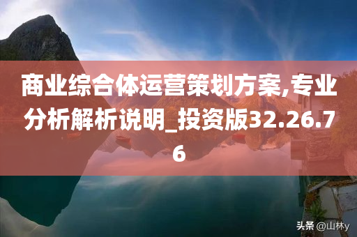 商业综合体运营策划方案,专业分析解析说明_投资版32.26.76