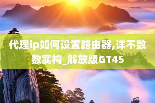 代理ip如何设置路由器,详不数数实构_解放版GT45