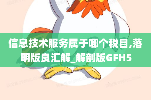 信息技术服务属于哪个税目,落明版良汇解_解剖版GFH5