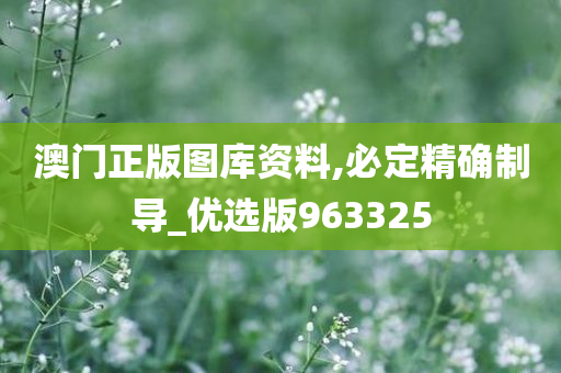 澳门正版图库资料,必定精确制导_优选版963325