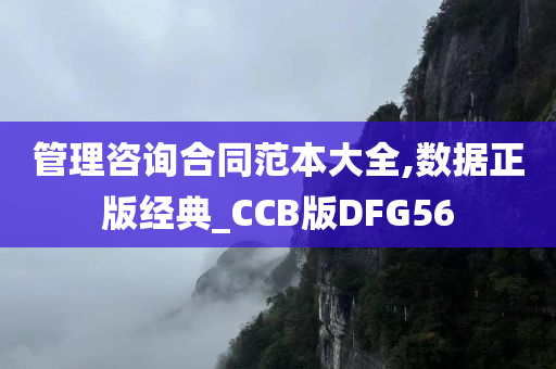 管理咨询合同范本大全,数据正版经典_CCB版DFG56