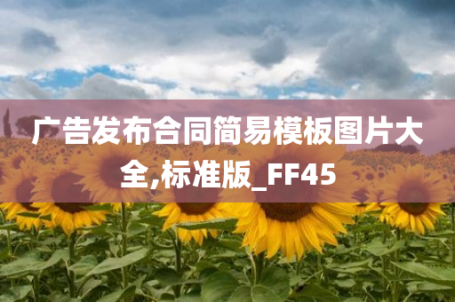 广告发布合同简易模板图片大全,标准版_FF45