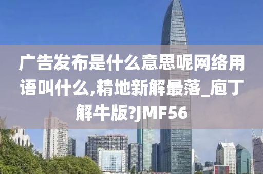 广告发布是什么意思呢网络用语叫什么,精地新解最落_庖丁解牛版?JMF56