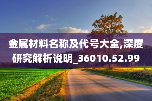 金属材料名称及代号大全,深度研究解析说明_36010.52.99