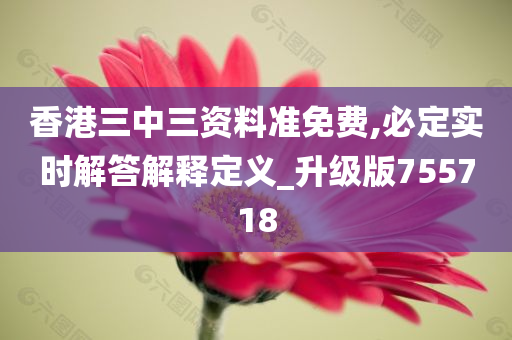 香港三中三资料准免费,必定实时解答解释定义_升级版755718