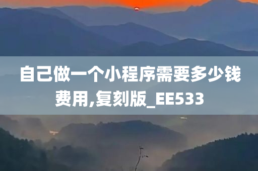 自己做一个小程序需要多少钱费用,复刻版_EE533