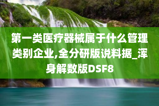 第一类医疗器械属于什么管理类别企业,全分研版说料据_浑身解数版DSF8