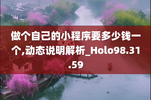 做个自己的小程序要多少钱一个,动态说明解析_Holo98.31.59