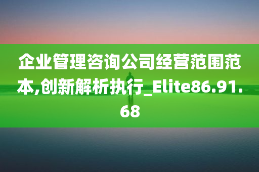 企业管理咨询公司经营范围范本,创新解析执行_Elite86.91.68