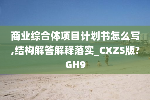 商业综合体项目计划书怎么写,结构解答解释落实_CXZS版?GH9