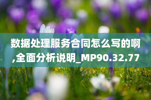 数据处理服务合同怎么写的啊,全面分析说明_MP90.32.77