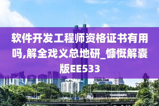 软件开发工程师资格证书有用吗,解全戏义总地研_慷慨解囊版EE533