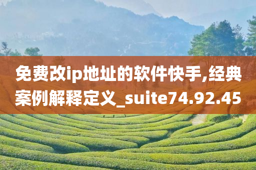 免费改ip地址的软件快手,经典案例解释定义_suite74.92.45