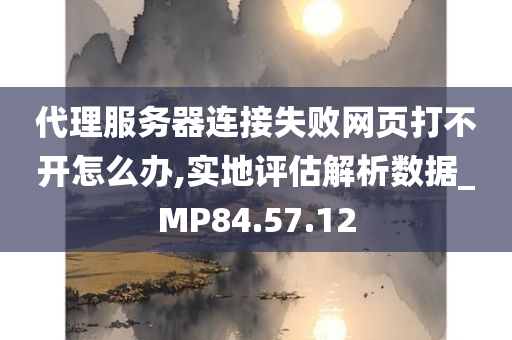 代理服务器连接失败网页打不开怎么办,实地评估解析数据_MP84.57.12