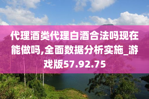 代理酒类代理白酒合法吗现在能做吗,全面数据分析实施_游戏版57.92.75