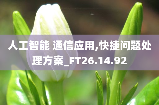 人工智能 通信应用,快捷问题处理方案_FT26.14.92