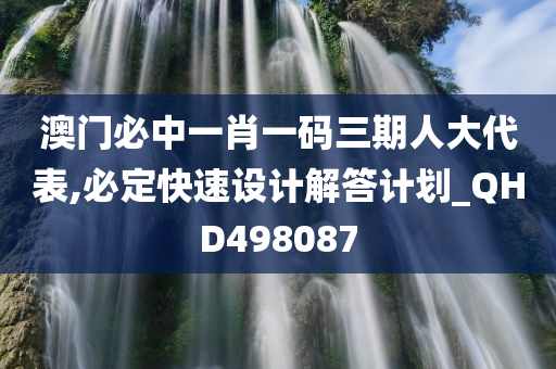 澳门必中一肖一码三期人大代表,必定快速设计解答计划_QHD498087