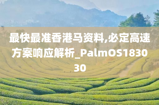 最快最准香港马资料,必定高速方案响应解析_PalmOS183030