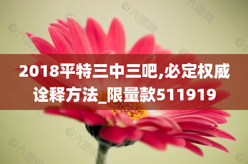 2018平特三中三吧,必定权威诠释方法_限量款511919