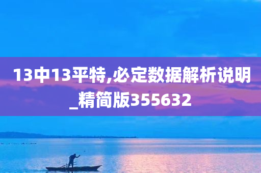 13中13平特,必定数据解析说明_精简版355632