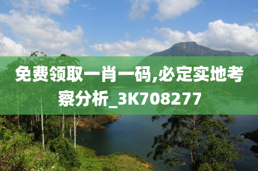 免费领取一肖一码,必定实地考察分析_3K708277