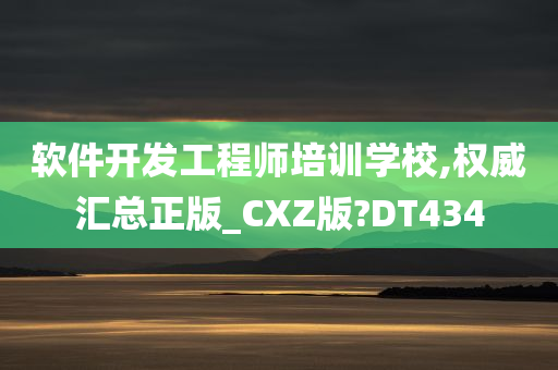 软件开发工程师培训学校,权威汇总正版_CXZ版?DT434