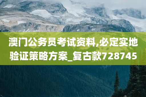 澳门公务员考试资料,必定实地验证策略方案_复古款728745